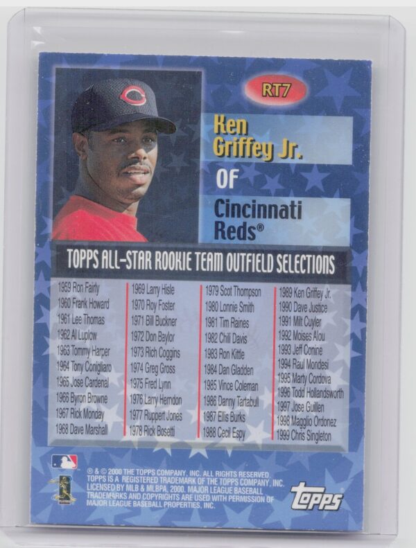 2000 Topps Ken Griffey Jr. #RT7 Reds All Star Rookie Team - Image 3