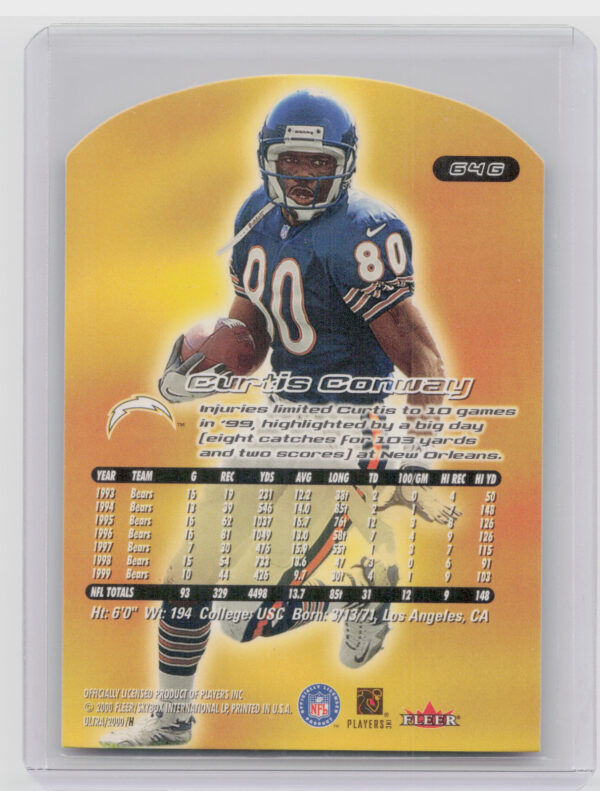 2000 Ultra Curtis Conway Gold Medallion #64G Chargers - Image 3