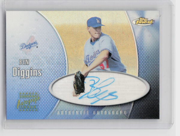 2001 Finest Ben Diggins AU #FA-BD Dodgers Autographs