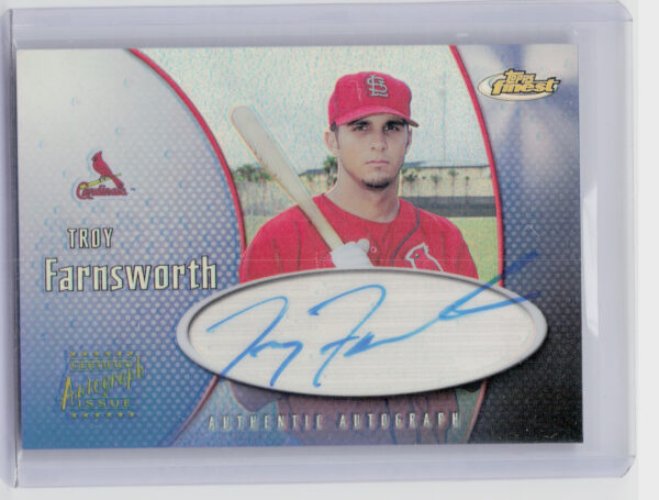2001 Finest Troy Farnsworth AU #FA-TF Cardinals Autographs