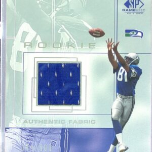 2001 SP Game Used Edition Koren Robinson /500 RC JSY RC #104 Seahawks