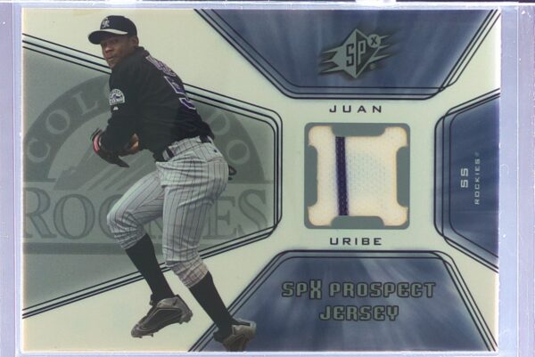 2001 SPx Juan Uribe RC JSY #133 Rockies
