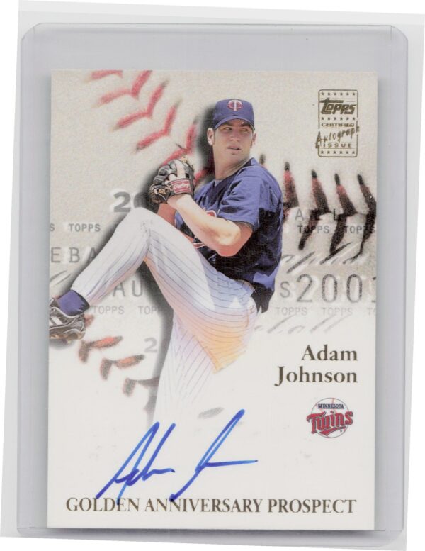 2001 Topps Adam Johnson AU #GAA-AJ Twins Golden Anniversary Autographs