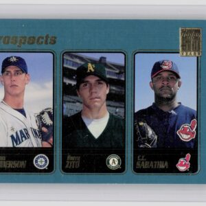 2001 Topps Ryan Anderson / Barry Zito / CC Sabathia #363 Indians