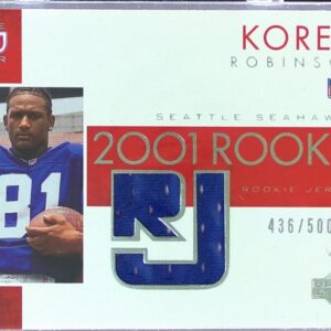 2001 UD Game Gear Koren Robinson /500 JSY RC #109 Seahawks Rookie Jerseys