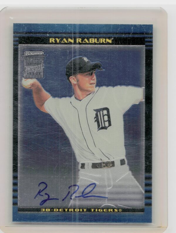 2002 Bowman Chrome Ryan Raburn AU RC #389 Tigers