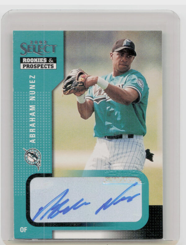 2002 Select Rookies & Prospects Abraham Nunez AU #1 Marlins