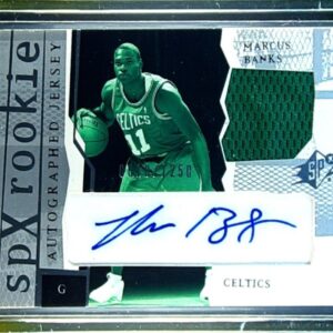 2003-04 SPx Marcus Banks AUTO RC /1250 JSY #160 Celtics