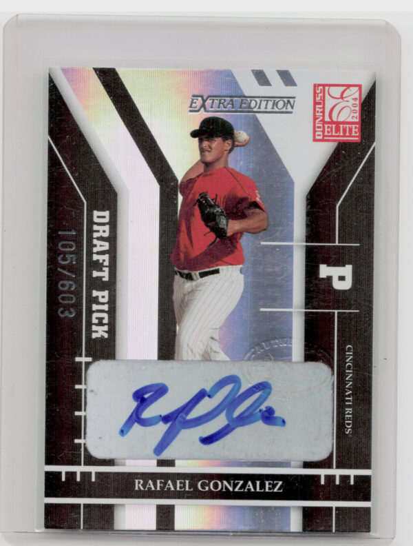2004 Donruss Elite Extra Edition Rafael Gonzalez AU RC SN603 #257 Reds