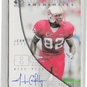 2004 SP Authentic Jerricho Cotchery AU SN990 RC #176 Jets