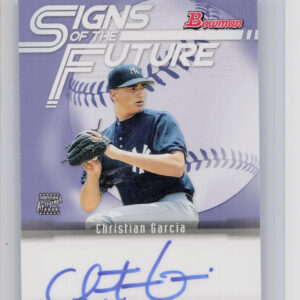 2005 Bowman Christian Garcia AU #SOF-CG Yankees Signs of the Future