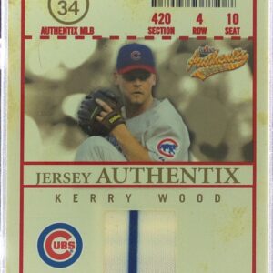 2005 Fleer Authentix Kerry Wood JSY #JA-KW Jersey Authentix General Admission