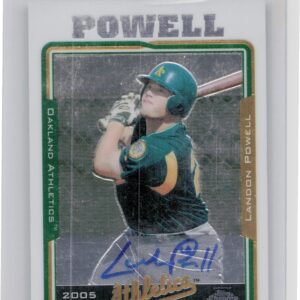 2005 Topps Chrome Landon Powell AU RC #244 Athletics