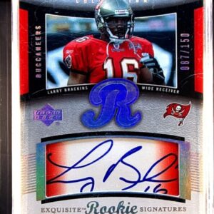 2005 UD Exquisite Collection Larry Brackins Auto /150 RC #76 Buccaneers