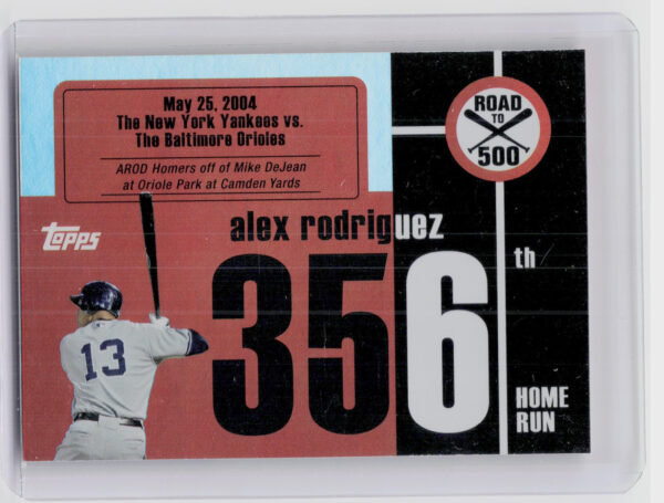 2007 Bowman Heritage Alex Rodriguez #ARHR356 Yankees Alex Rodriguez: Road to 500