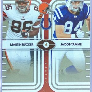 2008 Playoff Contenders Martin Rucker / Jacob Tamme /500 RC #25 Round Numbers