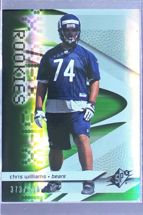 2008 SPx Chris Williams Green Holofoil Rookies /499 #100 Bears