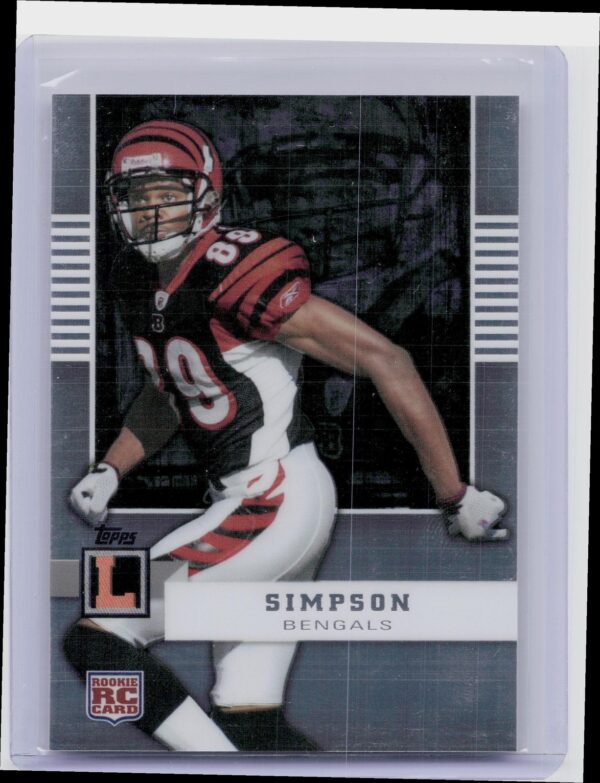 2008 Topps Letterman Jerome Simpson /419 RC #86 Bengals