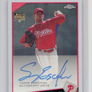 2009 Topps Chrome Sergio Escalona Refractors AU SN499 #239 Phillies