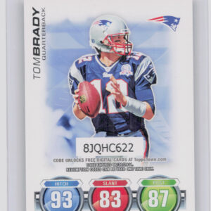 2010 Topps Attax Tom Brady #NNO Patriots Code Cards