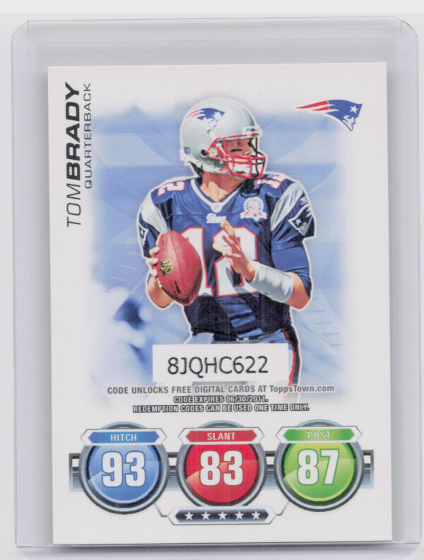 2010 Topps Attax Tom Brady #NNO Patriots Code Cards