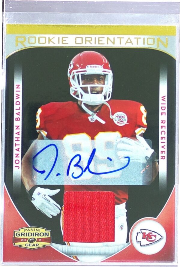 2011 Gridiron Gear Jonathan Baldwin Auto /50 JSY RC #6 Chiefs Rookie Orientation