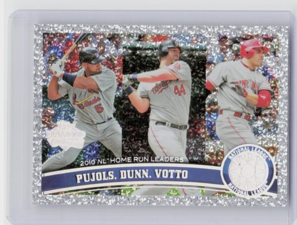 2011 Topps Albert Pujols / Adam Dunn / Joey Votto Diamond Anniversary #318 Reds
