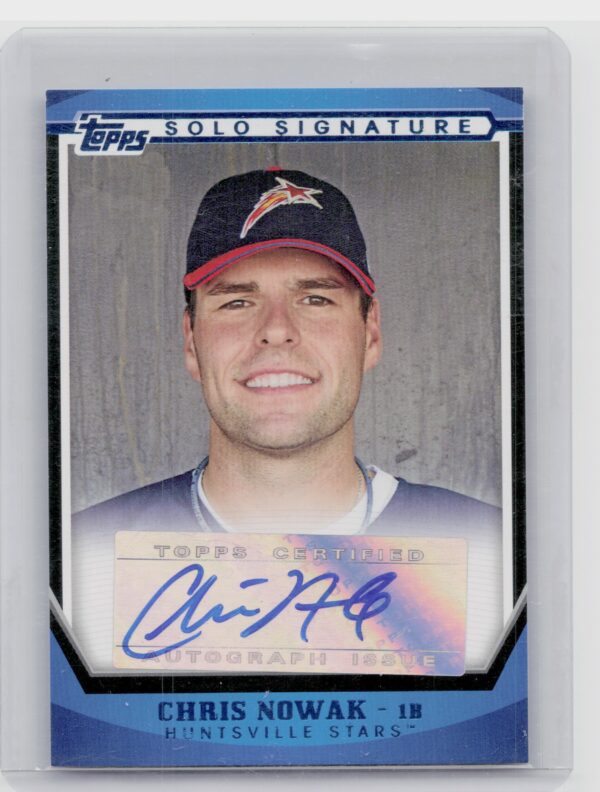 2011 Topps Pro Debut Chris Nowak AU SN199 #SSA-CN Stars Solo Signatures Blue