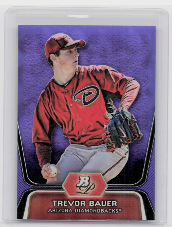 2012 Bowman Platinum Trevor Bauer #BPP4 Diamondbacks Prospects Purple Refractors