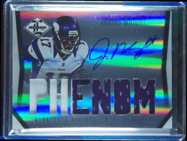 2012 Panini Limited Jarius Wright SN299 #234 Vikings Rookie Material Phenom Auto