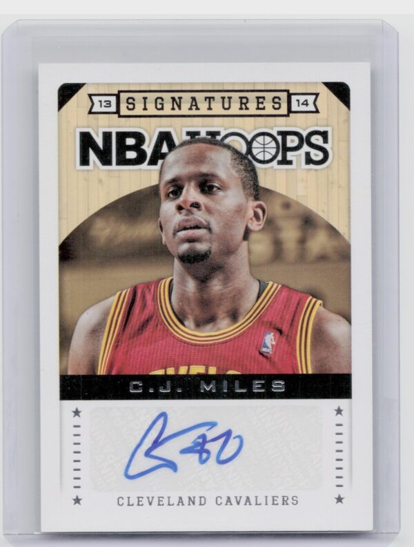 2013-14 Hoops C.J. Miles AU #93 Cavaliers Signatures