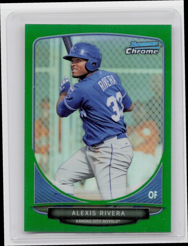 2013 Bowman Chrome Alexis Rivera #BCP141 Royals Prospects Green Refractors