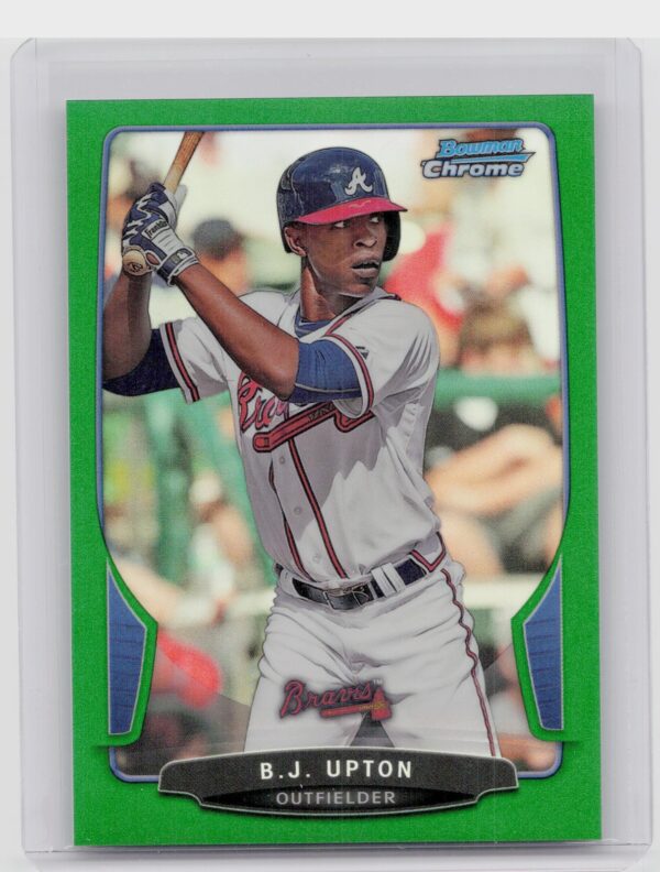 2013 Bowman Chrome B.J. Upton Green Refractors #142 Braves