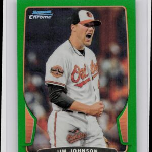 2013 Bowman Chrome Jim Johnson Green Refractors #185 Orioles