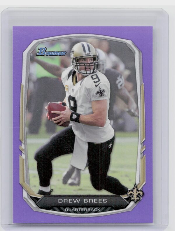 2013 Bowman Drew Brees Rainbow Purple #60 Saints