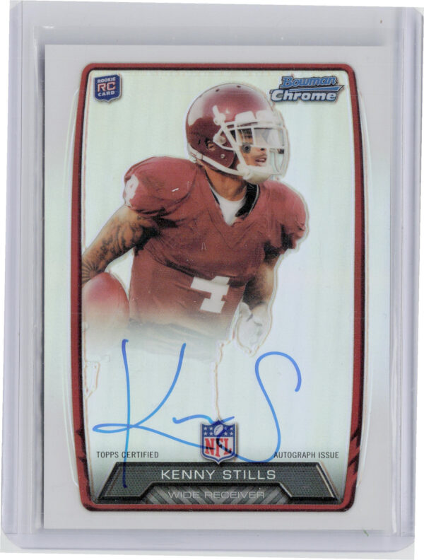 2013 Bowman Kenny Stills AU #RCRA-KS Sooners Chrome Rookie Autographs Refractors