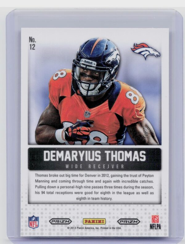 2013 Prizm Demaryius Thomas #12 Broncos Cornerstones - Image 3