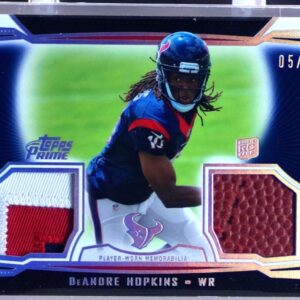 2013 Topps Prime DeAndre Hopkins /10 JSY RC #DR-DH Dual Relics Silver Rainbow