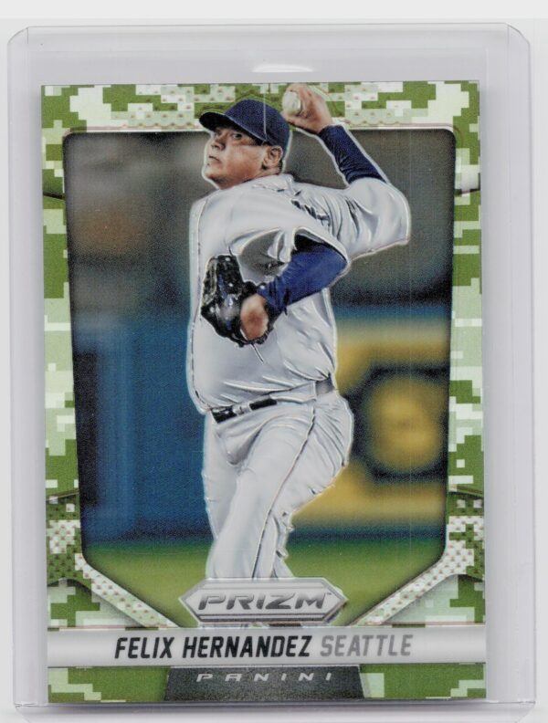 2014 Prizm Felix Hernandez Prizms Camo #40 Mariners
