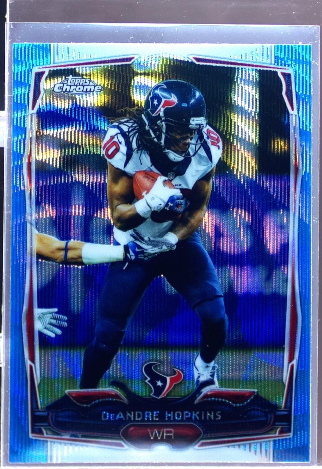 2014 Topps Chrome DeAndre Hopkins Blue Wave Refractor #40 Texans
