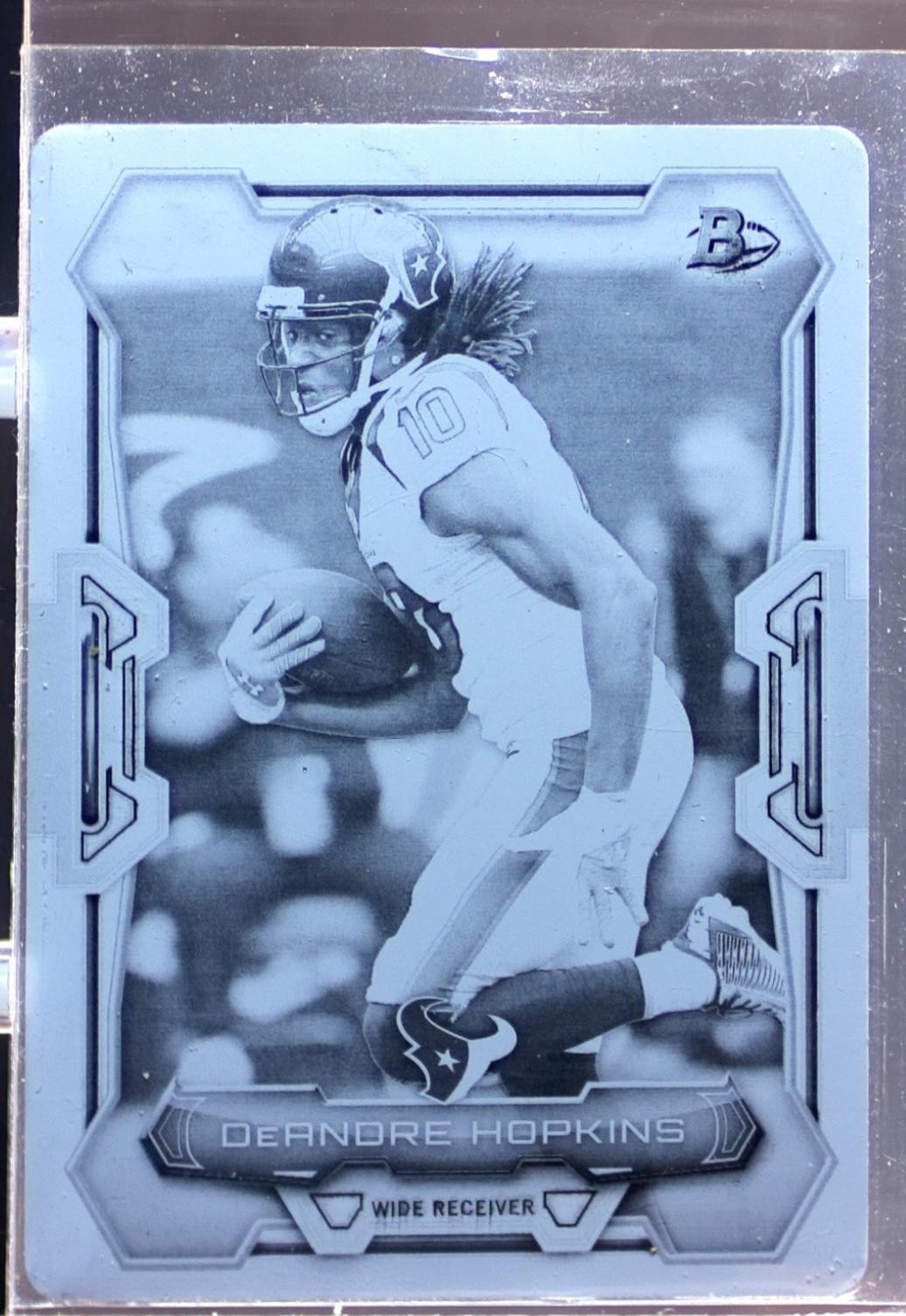 2015 Bowman DeAndre Hopkins Veterans Printing Plates Black 1/1 #48 Texans