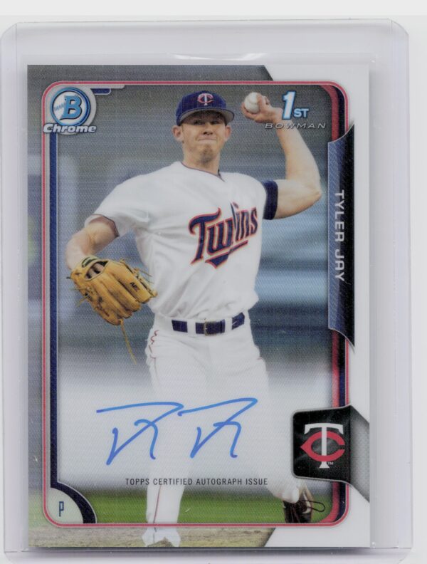 2015 Bowman Draft Tyler Jay AU #BCA-TJ Twins Chrome Draft Pick Autographs