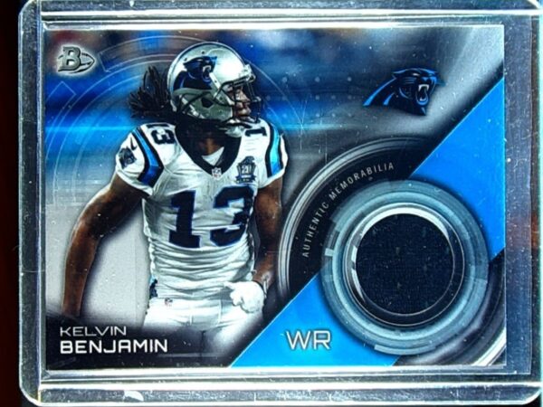 2015 Bowman Kelvin Benjamin JSY #BR-KB Panthers Relics