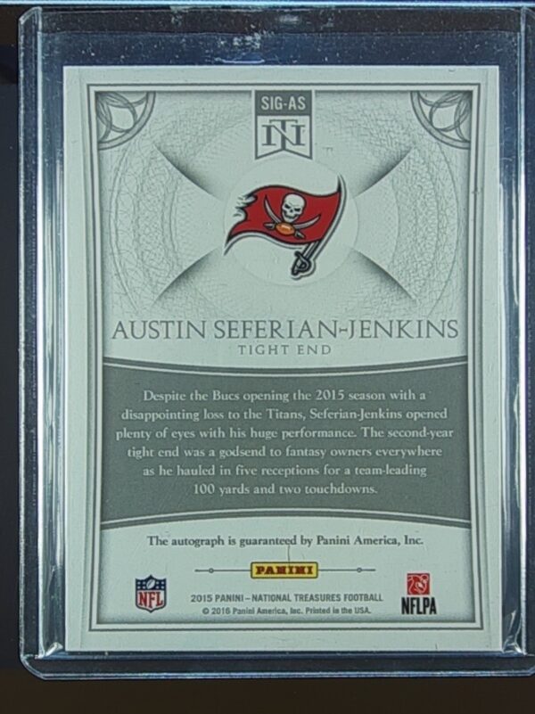 2015 NT Austin Seferian-Jenkins AUTO /49 #SIG-AS Buccaneers Signatures Gold - Image 3