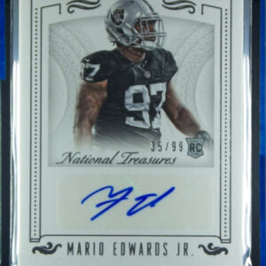 2015 Panini National Treasures Mario Edwards Jr. AU SN99 #179 Raiders Rookie Sig