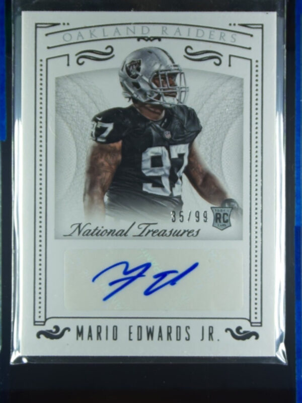 2015 Panini National Treasures Mario Edwards Jr. AU SN99 #179 Raiders Rookie Sig