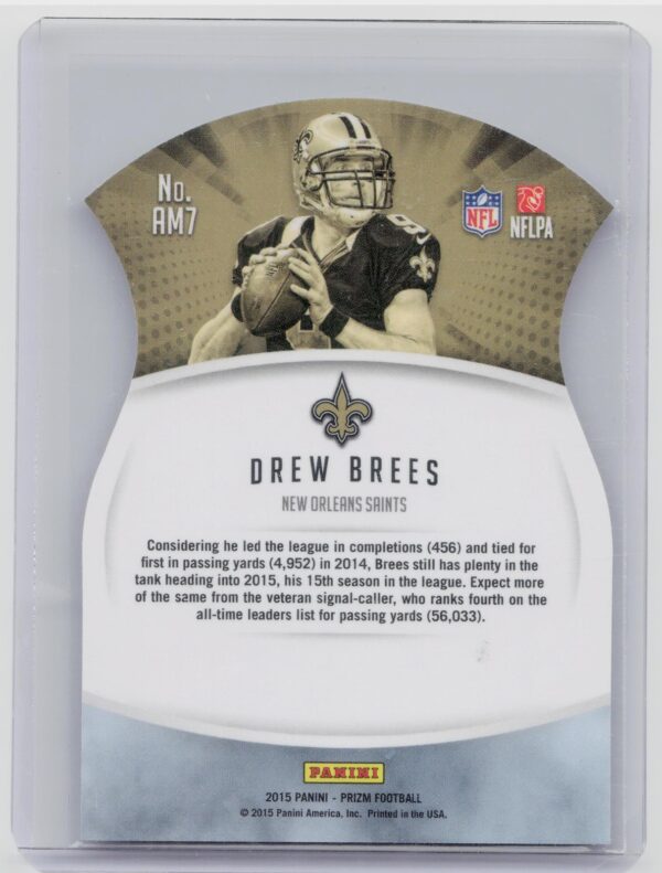 2015 Prizm Drew Brees #AM7 Saints Air Marshals - Image 3