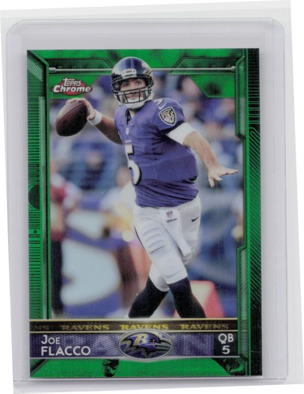 2015 Topps Chrome Joe Flacco Green Refractor #54 Ravens