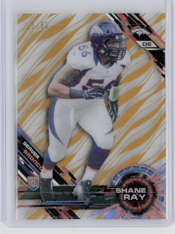 2015 Topps High Tek Shane Ray AU SN50 #39 Broncos Autographs Gold Diffractor
