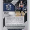 2016-17 Panini Prizm Dwight Powell Starburst Prizms #160 Mavericks - Image 3